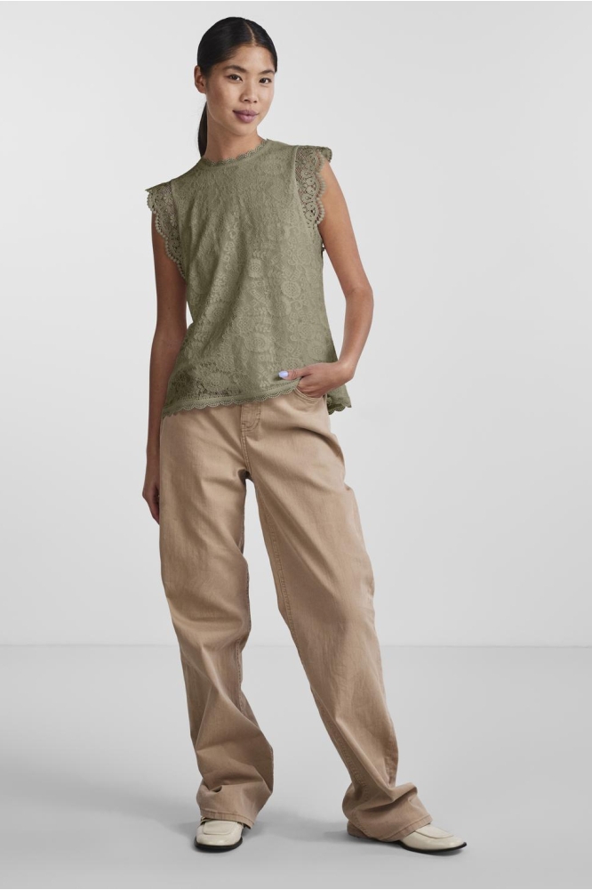 PCOLLINE SL LACE TOP WVN NOOS 17120454 MERMAID